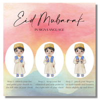 Sign Language Eid Mubarak Greeting Card