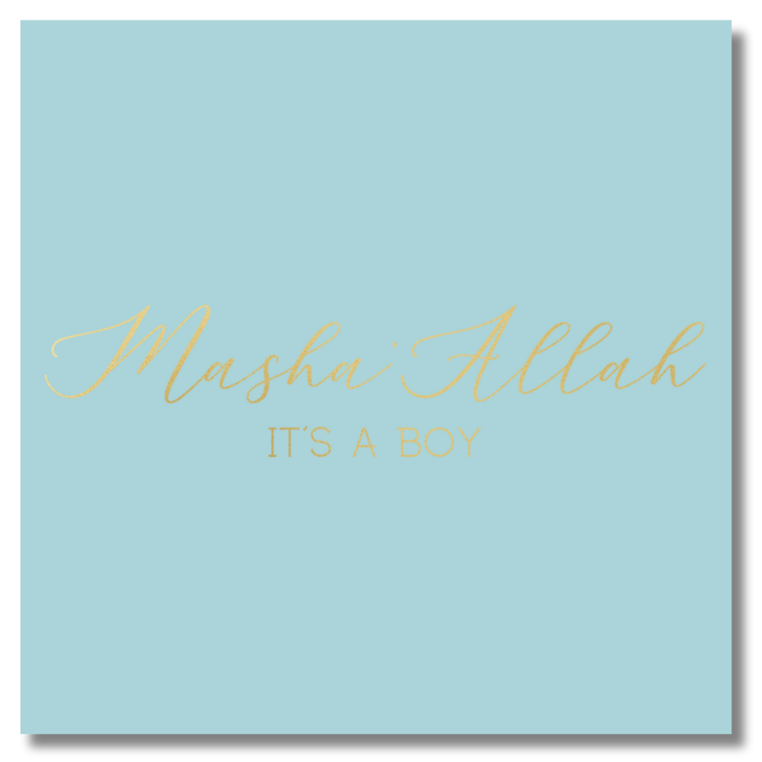 Luxury Foiled Greeting Card - Baby Boy