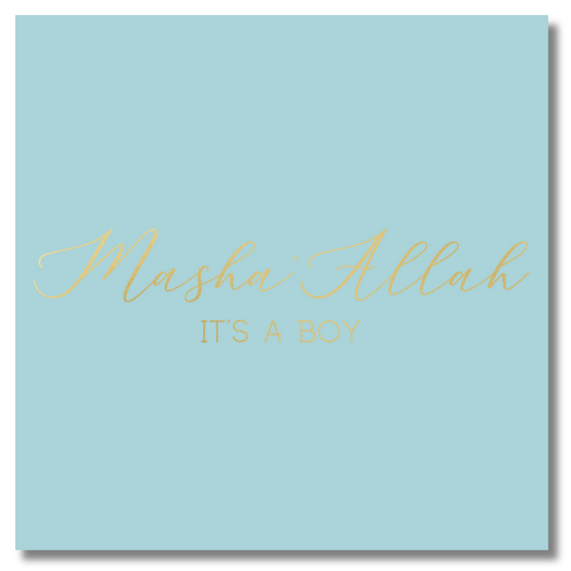 Luxury Foiled Greeting Card - Baby Boy