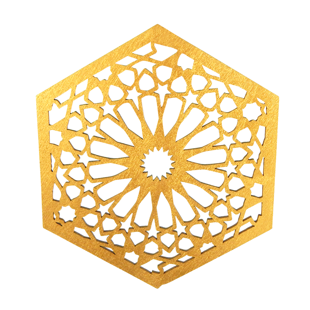 Geo Shapes (4pk) - Gold