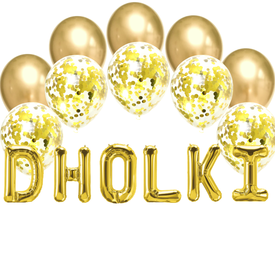 Balloon Bundle - Dholki - Gold
