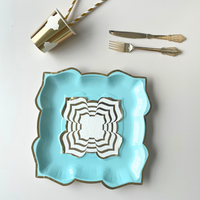 Lotus Large Party Plates (10pk) - Sky (Blue)
