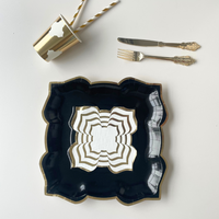 Lotus Large Party Plates (10pk) - Ebony (Black)