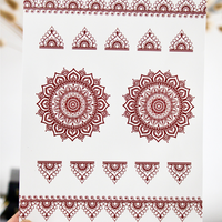 Henna Mehndi Tattoo Sheet - Paisley Mandala 1