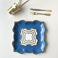 Lotus Large Party Plates (10pk) - Blueberry (Navy)