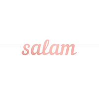 Salam Letter Banner - Rose Gold