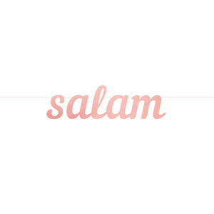 Salam Letter Banner - Rose Gold