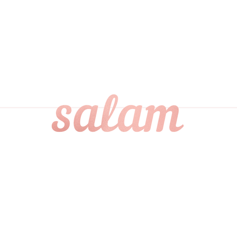 Salam Letter Banner - Rose Gold