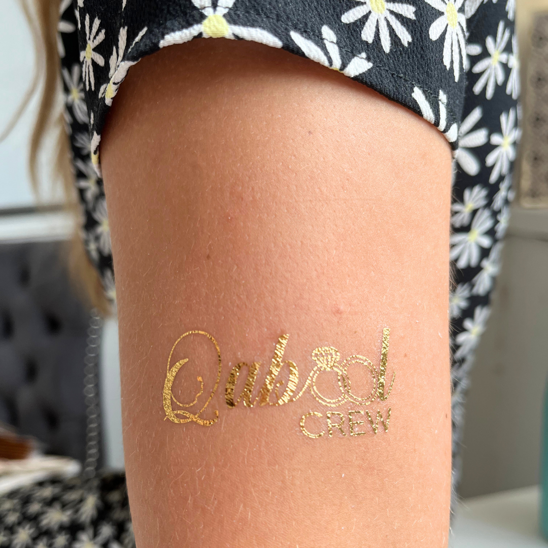 Qabool Crew & Qabool Hai Tattoo Sheet - Gold