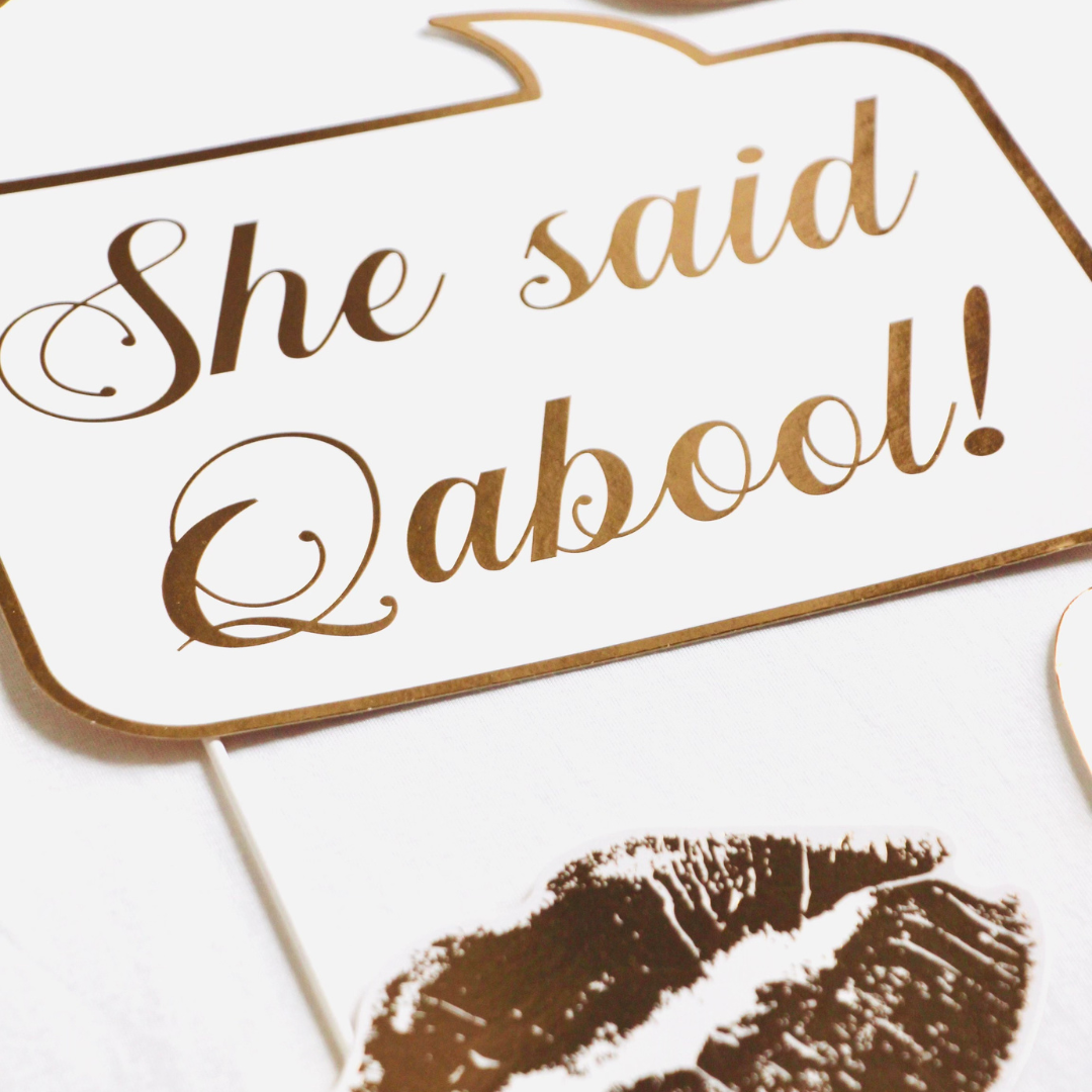 Qabool Wedding Photo Props - 15 pack