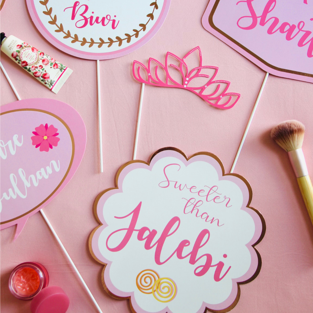 Team Dulhan Photo Props - 15 pack