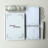 Sabr & Shukr Stationery Gift Set (Marble) - White & Rose Gold Foil