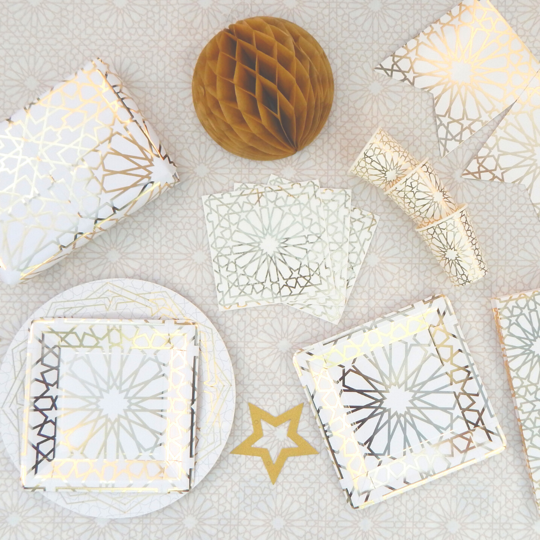 Geo Gold Party Napkins - 20 pack