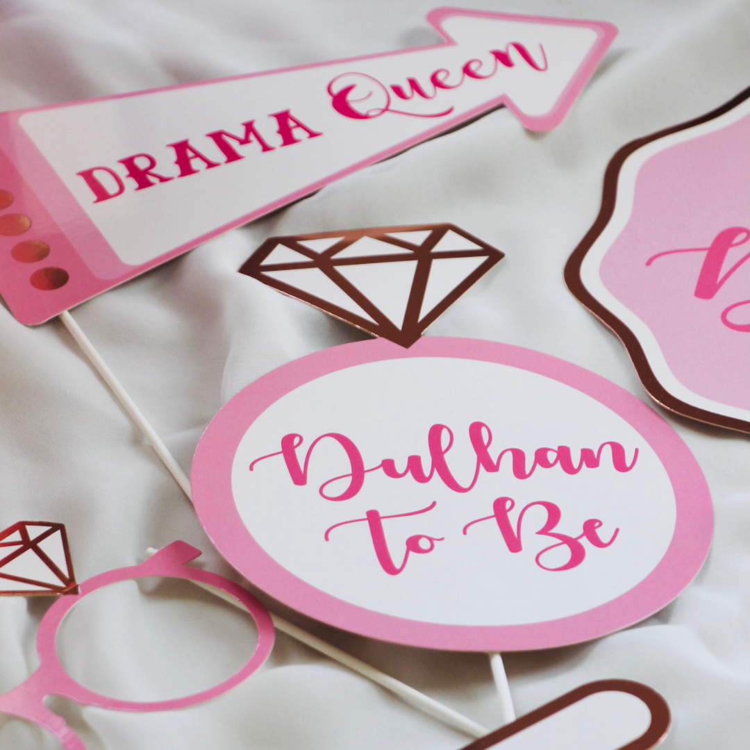 Team Dulhan Photo Props - 15 pack