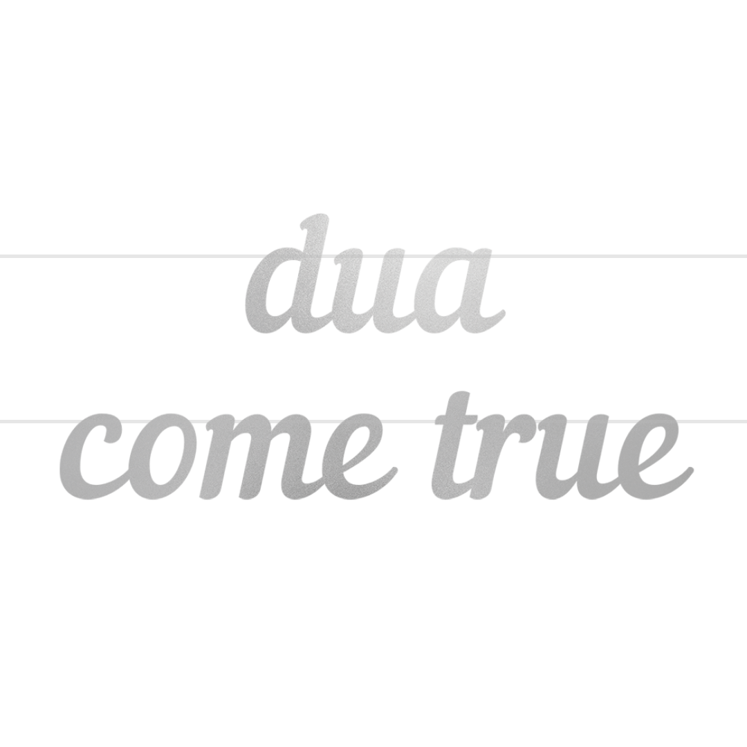 Dua Come True Letter Banner - Silver