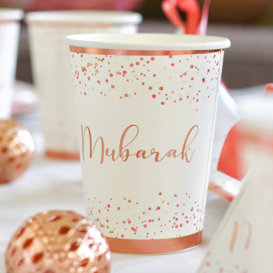 Party In A Box - Mubarak - White & Rose Gold
