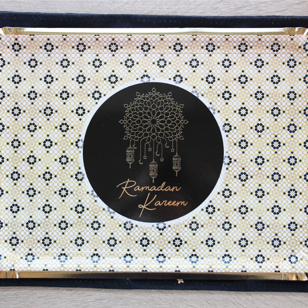 Ramadan Kareem Serving Trays (3pk) - Black & Gold