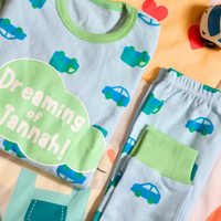 Dreaming of Jannah Kids Pyjamas - Blue & Green (2-3yrs)