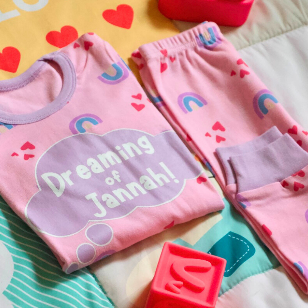 Dreaming of Jannah Kids Pyjamas - Purple & Pink (6-7yrs)