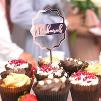 Mubarak Cake Toppers (5pk) - Rose Gold