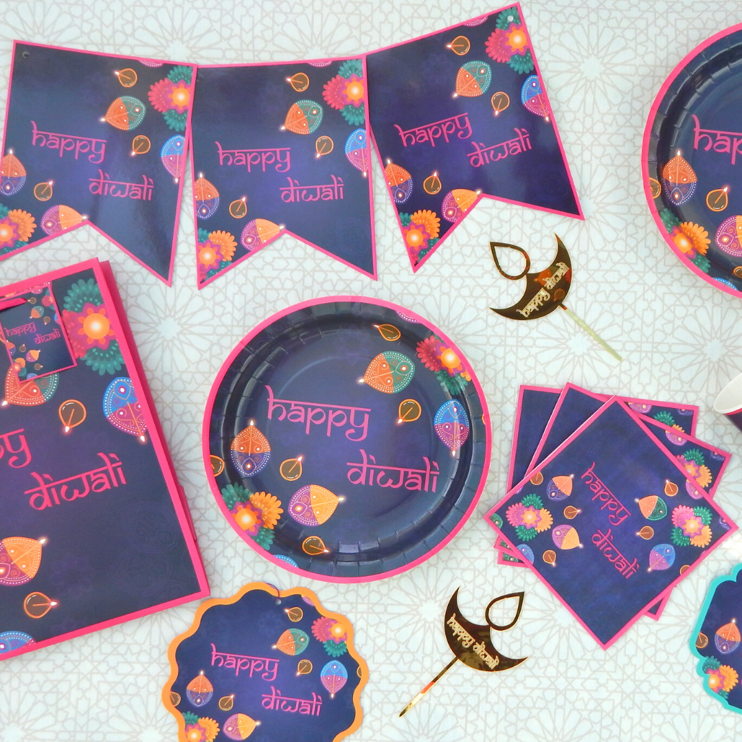 Diwali Purple Party Cups - 10 pack