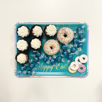 Eid Mubarak Serving Trays (3pk) - Teal & Iridescent