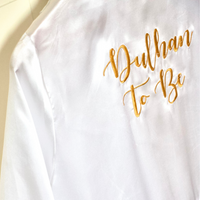 Dulhan To Be Nightwear Bundle (Medium) - White & Gold