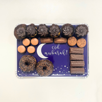 Eid Mubarak Serving Trays (3pk) - Blue & Silver