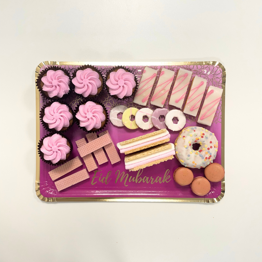 Eid Mubarak Serving Trays (3pk) - Purple & Gold