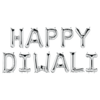 Happy Diwali Foil Balloons - Silver