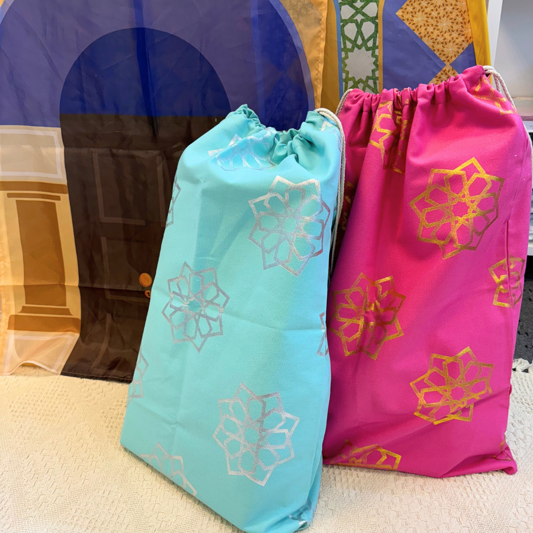Luxury Eid Sack - Blue & Silver Foil