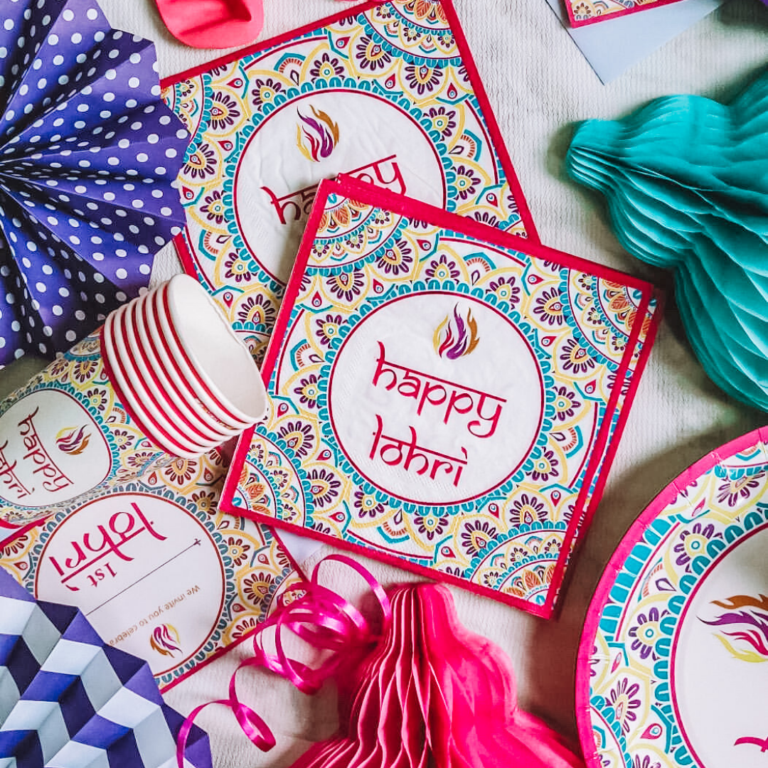 Happy Lohri Party Napkins (20pk) - Multicolour