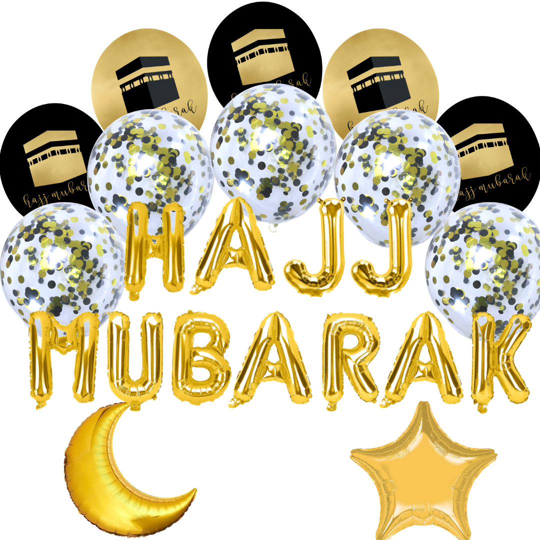 Balloon Bundle - Hajj Mubarak - Gold