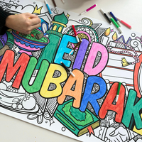 Eid Mubarak Giant Colouring Poster Banner - 1.4m