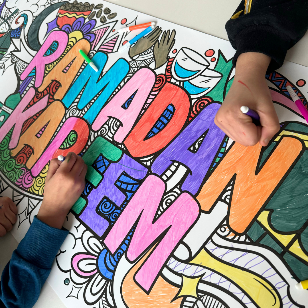 Ramadan Kareem Giant Colouring Poster Banner - 1.4m