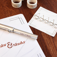 Sabr & Shukr Stationery Gift Set (Marble) - White & Rose Gold Foil