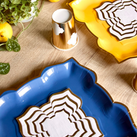 Lotus Large Party Plates (10pk) - Blueberry (Navy)