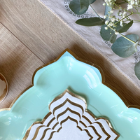 Lotus Large Party Plates (10pk) - Sky (Blue)