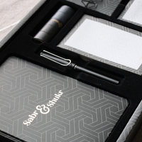Sabr & Shukr Stationery Gift Set (Geometric) - Black & Gold Foil