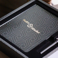 Sabr & Shukr Stationery Gift Set (Geometric) - Black & Gold Foil