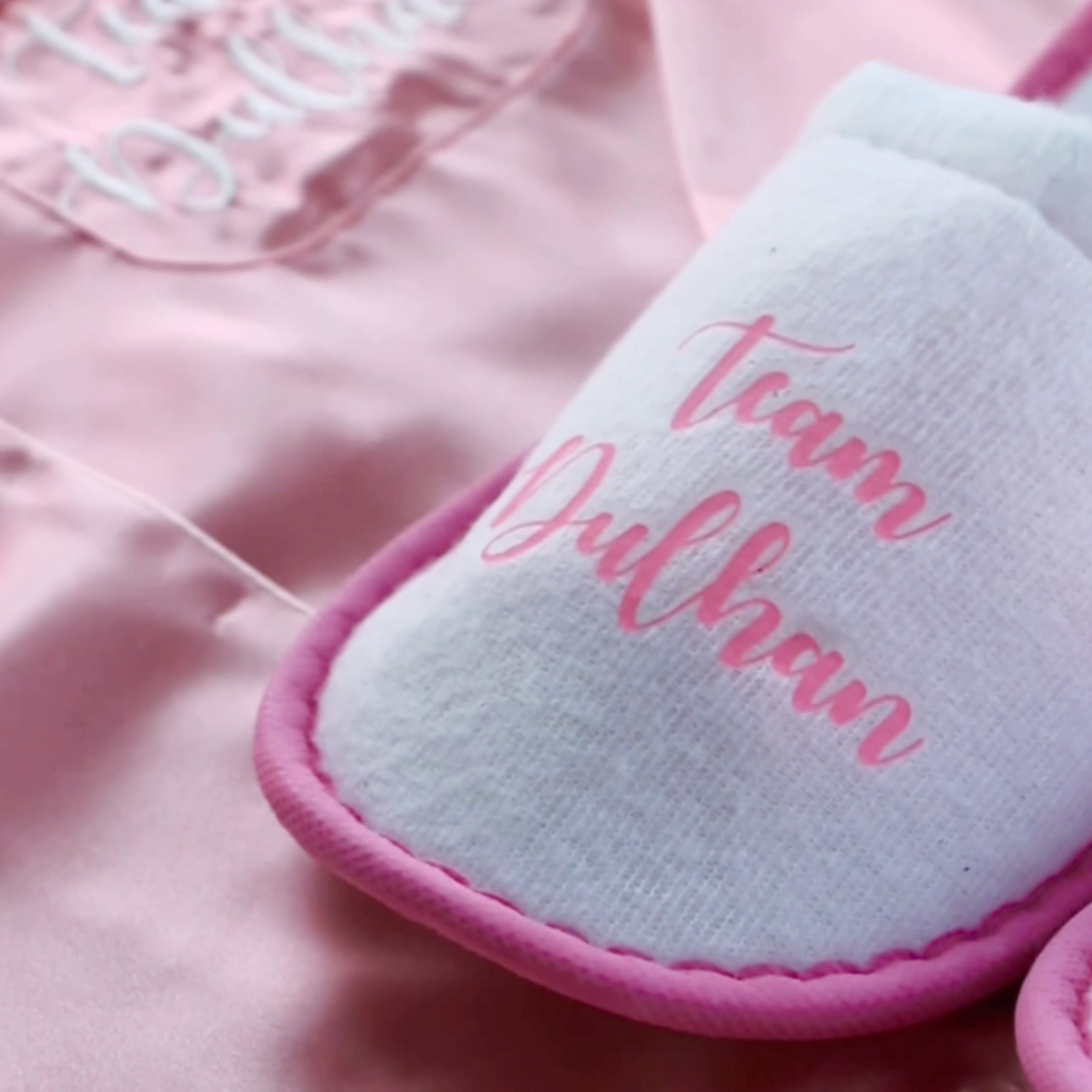Team Dulhan Nightwear Bundle (Large) - Pink & White