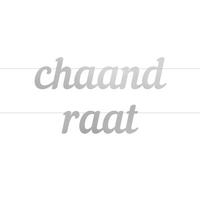 Chaand Raat Letter Banner - Silver