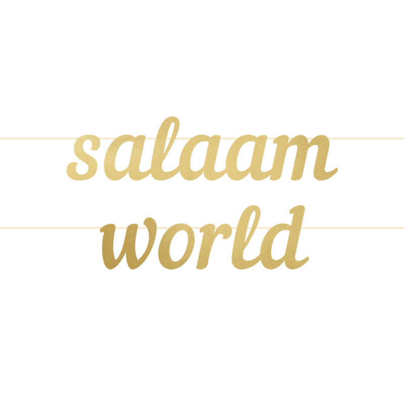 Salaam World Letter Banner - Gold
