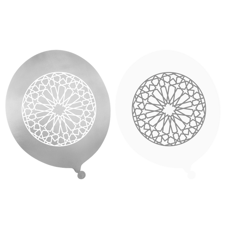 Geo Silver Party Balloons - 10 pack