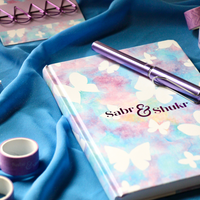 Sabr & Shukr Stationery Gift Set (Butterfly) - Pastel & Purple Foil