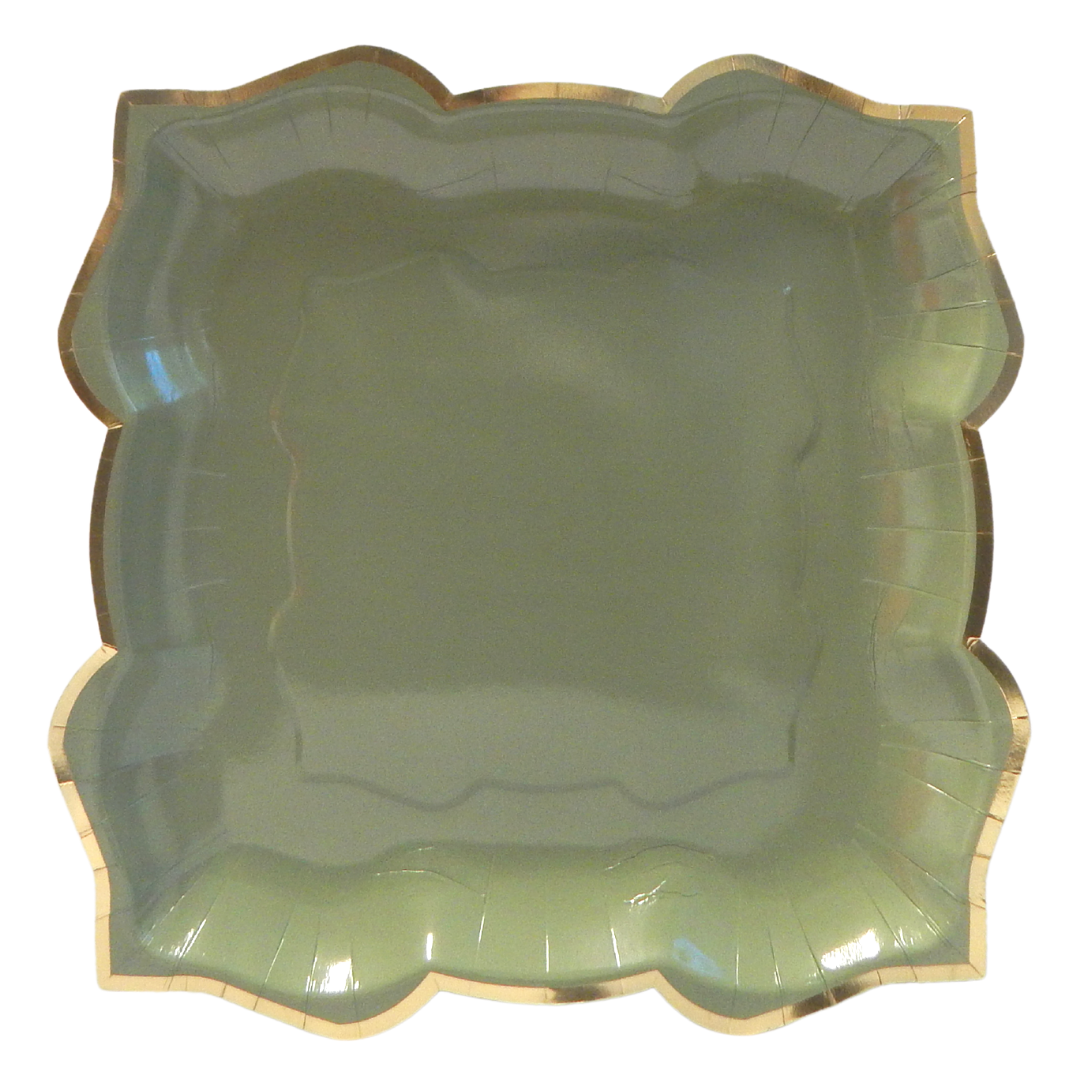 Lotus Large Party Plates (10pk) - Sage (Green)