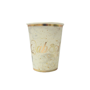 Qabool Crew Party Cups (10pk) - Grey & Gold