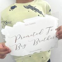 Muslim Kids Milestone Acrylic Plaques - White & Gold