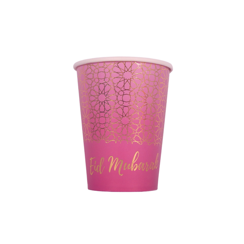 Eid Mubarak Cups (10pk) - Purple & Gold