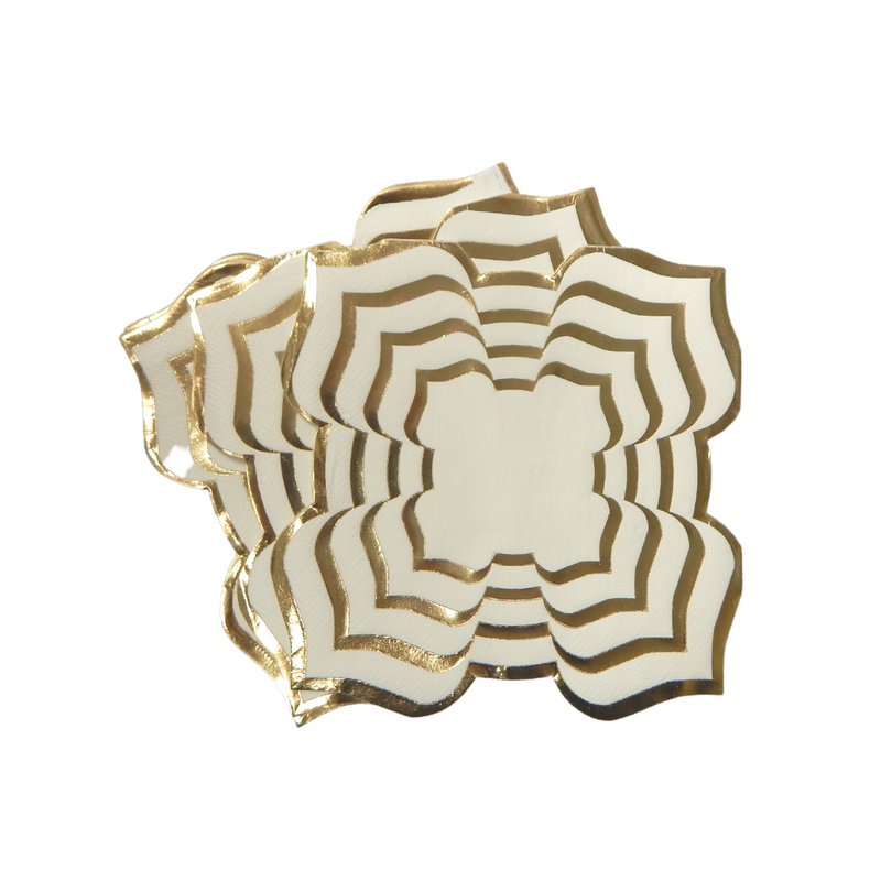 Lotus Party Napkins (20pk) - Gold